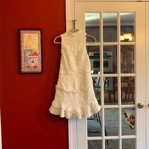White High Neck Dress
